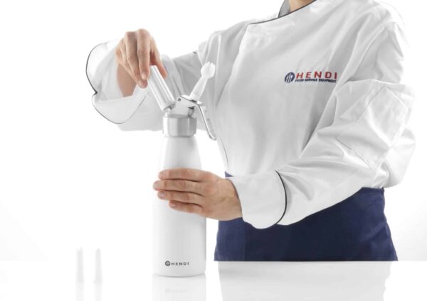 Hendi Sahnespender für N2O Sahne-Kapseln 0,5 Liter 500 ml Weiss NEU – Bild 5