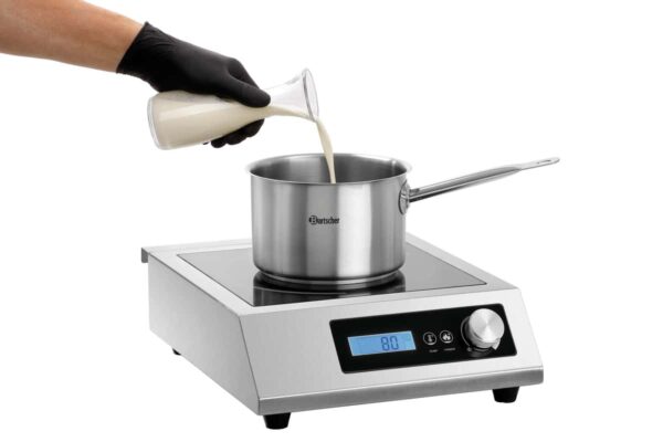 Bartscher Manuel Induktionskocher Half-Bridge-Technologie 3500 W Silber