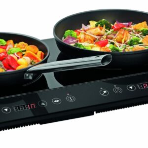Bartscher Induktionskocher Kochplatte SCHOTT CERAN DUO 3500W Schwarz NEU