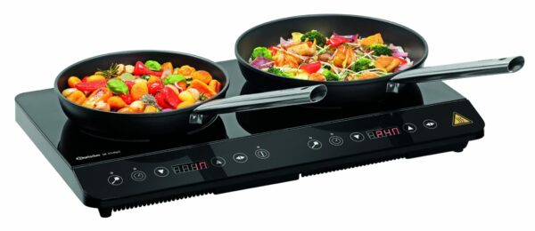 Bartscher Induktionskocher Kochplatte SCHOTT CERAN DUO 3500W Schwarz NEU