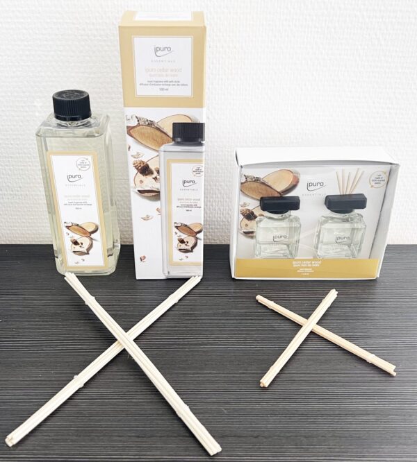 1L/58,17€ Ipuro Raumduft Cedar Wood Zitrone Zedernholz 2x 50ml + 500ml Flasche NEU