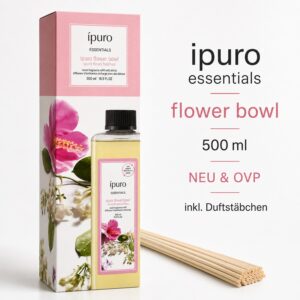 1L/49,80€ Ipuro Raumduft-Nachfüller Flower Bowl 500 ml Flasche NEU