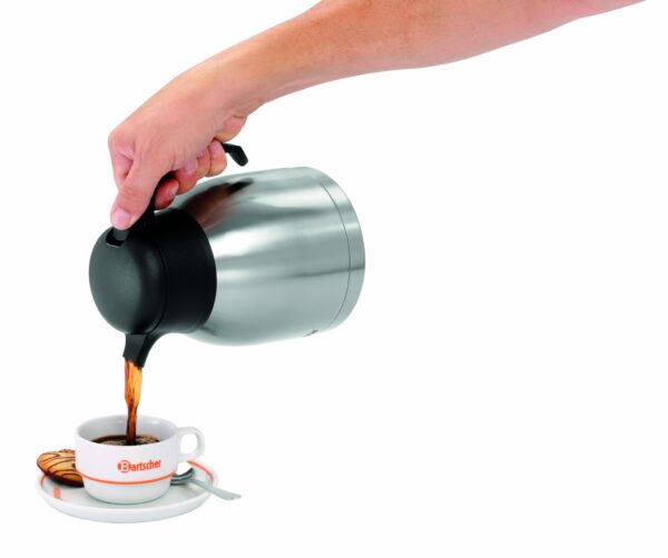 Bartscher Isolierkanne Edelstahl-Kaffeekanne Teekanne 1,5 Liter Silber NEU – Bild 3