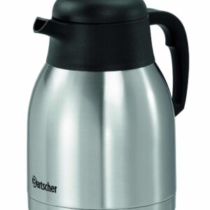 Bartscher Isolierkanne Edelstahl-Kaffeekanne Tee-Kanne 1,5 Liter Silber NEU