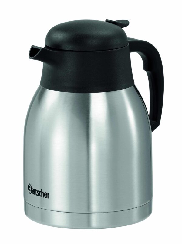 Bartscher Isolierkanne Edelstahl-Kaffeekanne Teekanne 1,5 Liter Silber NEU