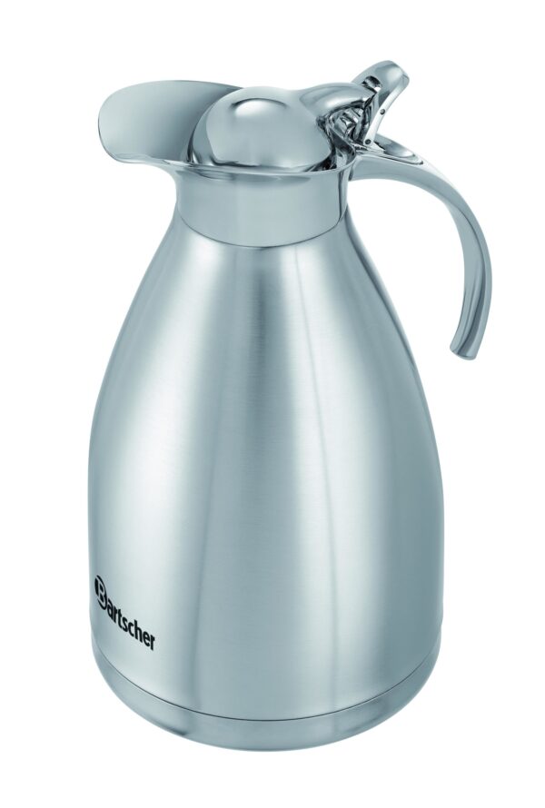 Bartscher Isolierkanne Kaffeekanne aus Edelstahl 1,5 Liter Silber NEU – Bild 3