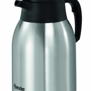 Bartscher Edelstahl Isolierkanne Kaffeekanne 2 Liter Silber NEU