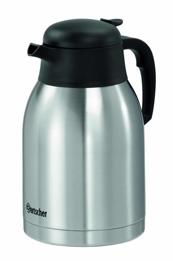 Bartscher Edelstahl Isolierkanne Kaffeekanne 2 Liter Silber NEU