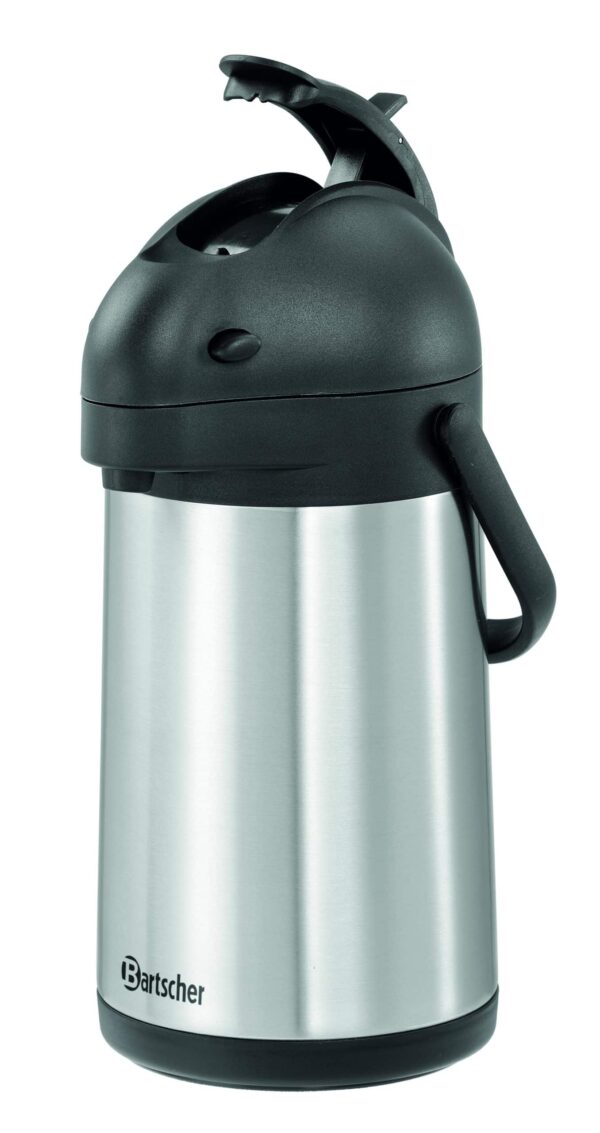 Bartscher Isolier-Pumpkanne Thermoskanne aus Edelstahl 1,9Liter Silber NEU – Bild 3