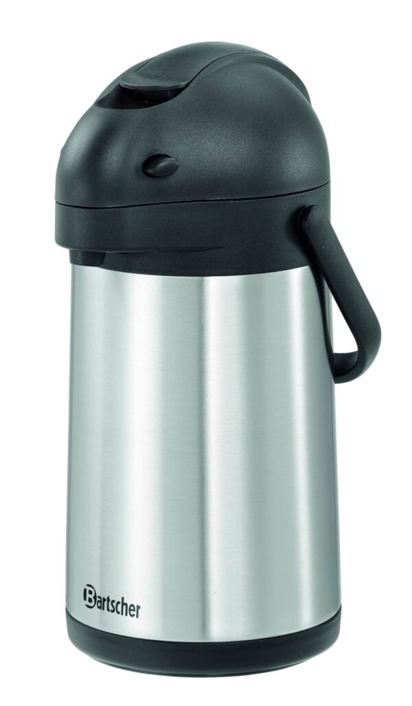 Bartscher Isolier-Pumpkanne Thermoskanne aus Edelstahl 1,9Liter Silber NEU