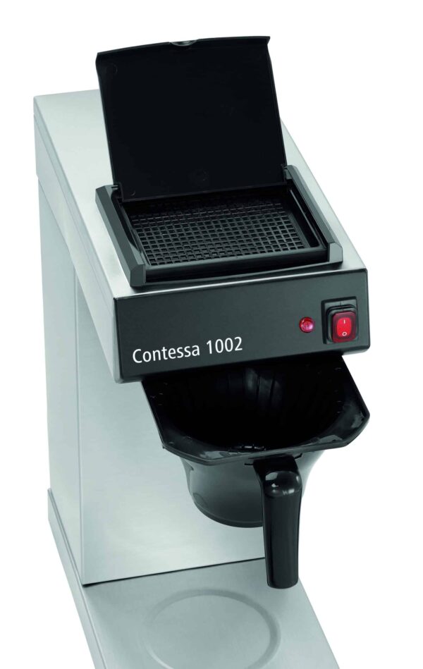 Bartscher Korbfilter-Kaffeemaschine 2 Liter Isolierkanne Contessa Silber NEU – Bild 3