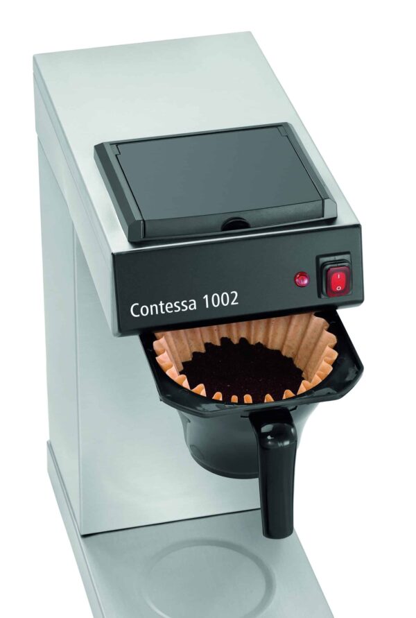 Bartscher Korbfilter-Kaffeemaschine 2 Liter Isolierkanne Contessa Silber NEU – Bild 4