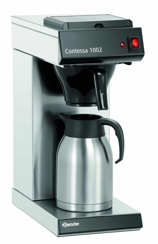 Bartscher Korbfilter-Kaffeemaschine 2 Liter Isolierkanne Contessa Silber NEU
