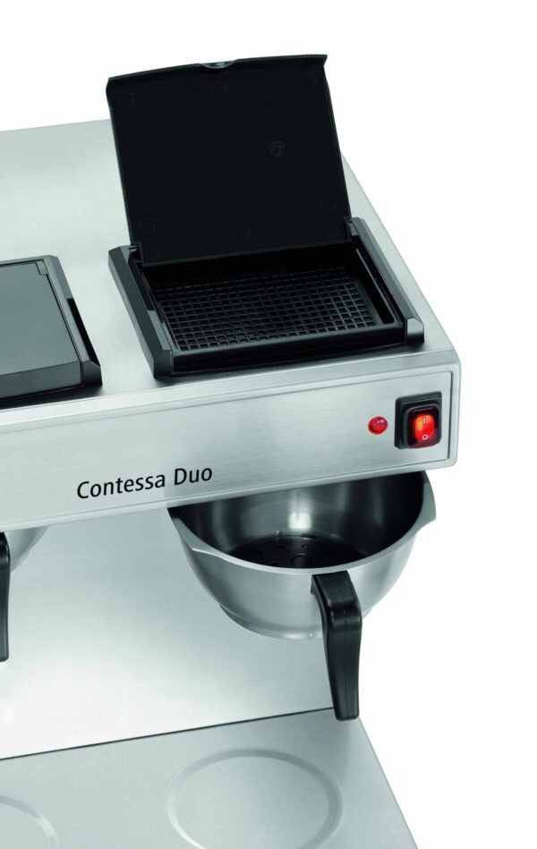 Bartscher Korbfilter Kaffeemaschine aus Edelstahl Contessa Duo 2x 2 Liter 230V – Bild 3