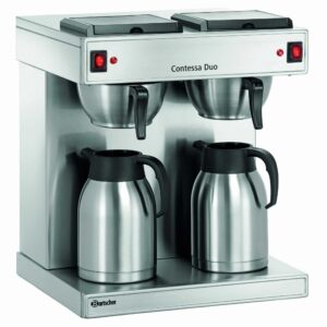 Bartscher Korbfilter Kaffeemaschine aus Edelstahl Contessa Duo 2x 2 Liter 230V