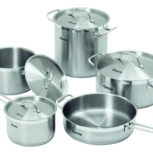 Bartscher Suppentopf Koch-Topf-Set Induktion Bratpfanne Silber NEU