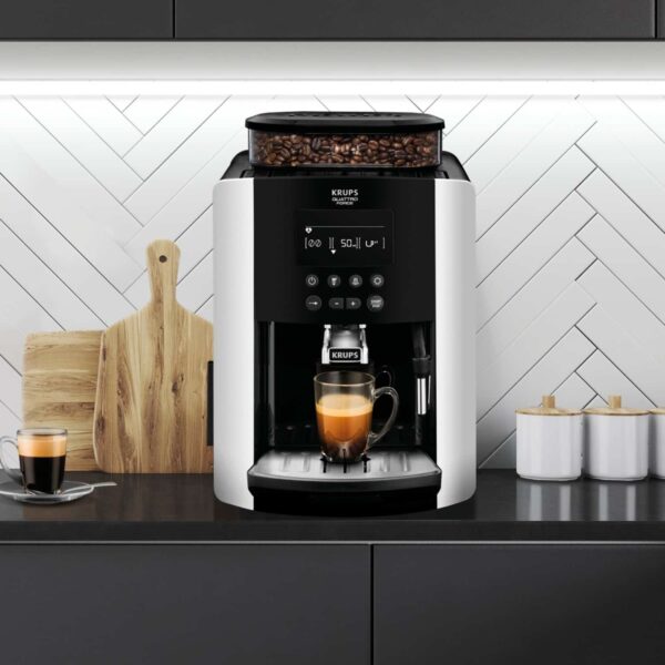 Krups Arabica Kaffeevollautomat Kaffeemaschine Schwarz Silber NEU – Bild 4