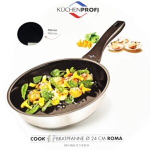 Küchenprofi Edelstahl-Bratpfanne Schmorpfanne Serie ROMA Ø 28 cm x 6,5 cm Höhe