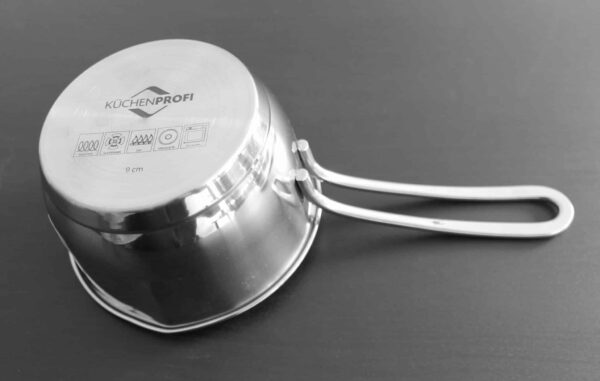 Küchenprofi Induktion Butterpfännchen Stielkasserolle Edelstahl 1000ml Ø 16cm – Bild 2