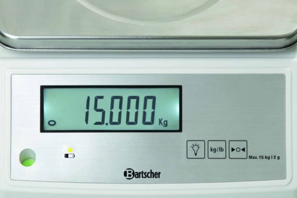 Bartscher Digital Küchenwaage Paket-Waage Industrie-Waage bis 15 kg Silber NEU – Bild 3