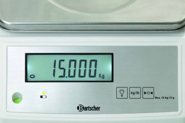 Bartscher Digital Küchenwaage Paket-Waage Industrie-Waage bis 15 kg Silber – Bild 3