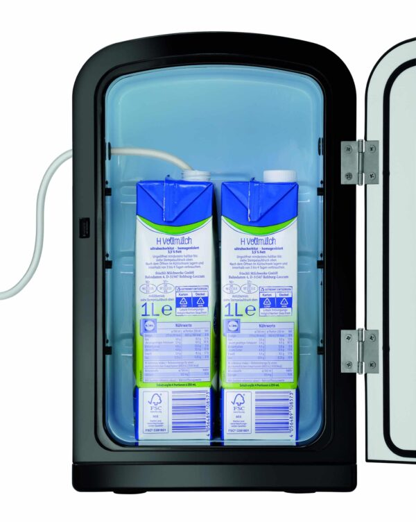 Bartscher Milch-Kühlschrank Mini-Kühlschrank 6 Liter 230V 12V Schwarz NEU – Bild 3