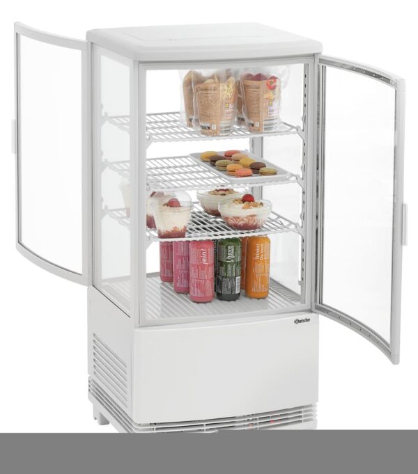 Bartscher Mini-Kühlvitrine 75L2T weiß – Bild 3