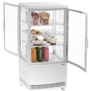 Bartscher Mini-Kühlvitrine 75L2T weiß