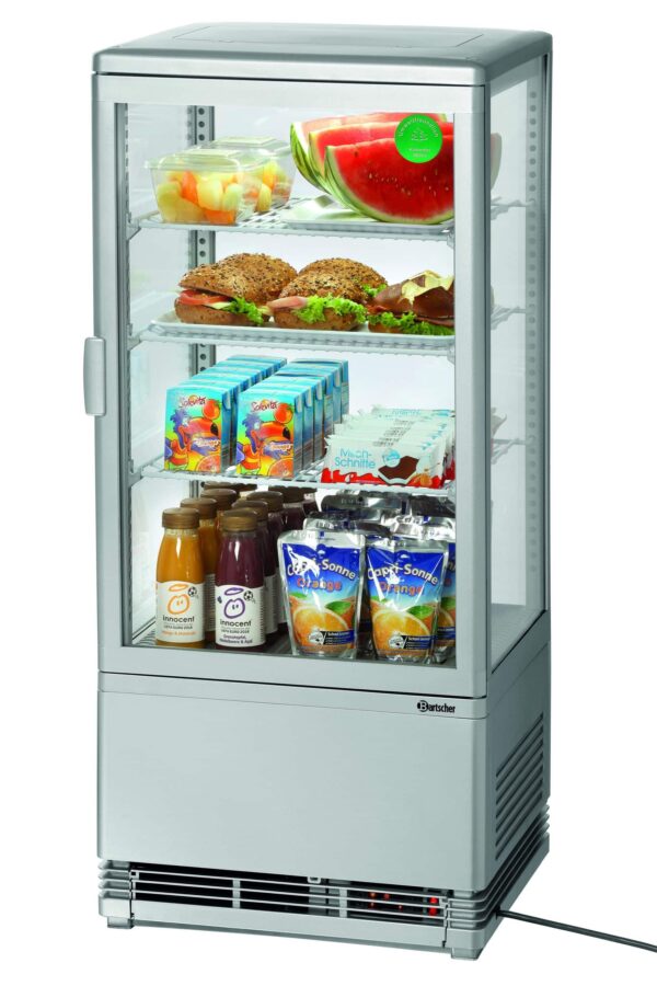 Bartscher Mini-Kühlvitrine 78L, silber – Bild 3