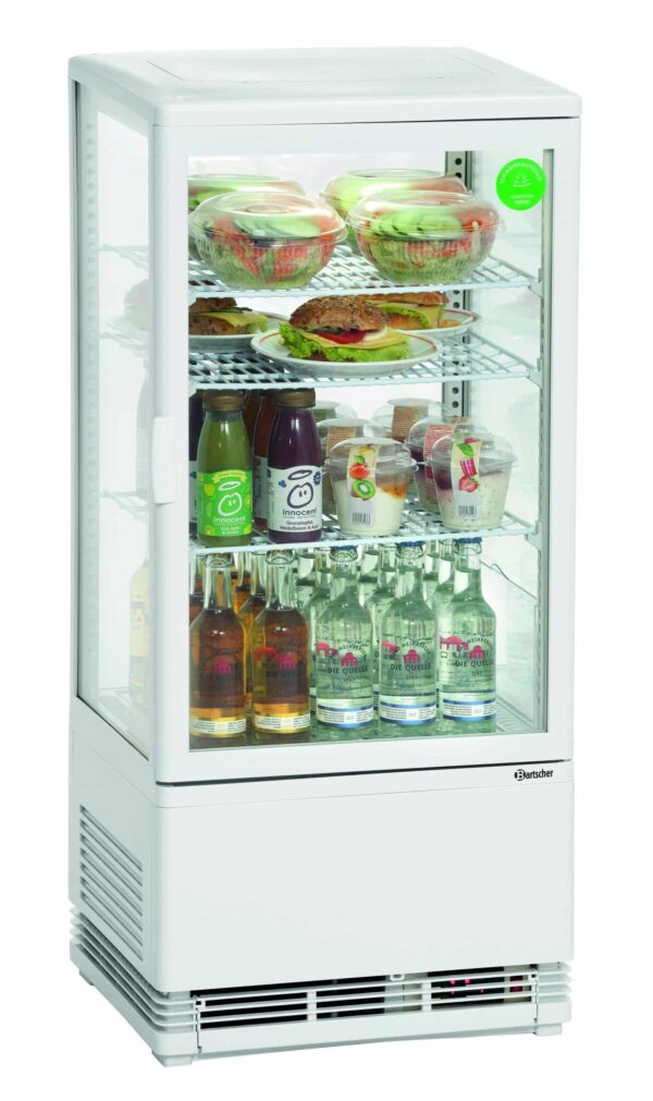 Bartscher Mini-Kühlvitrine 78L, weiß
