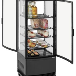 Bartscher Mini-Kühlvitrine 98L2T schwarz