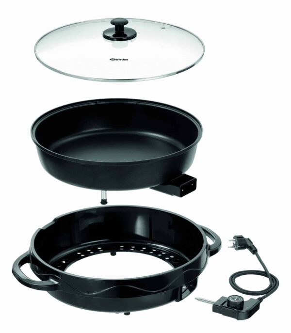 Bartscher Multipfanne Elektro-Pfanne mit Glasdeckel Rund Ø 37 cm 7 Liter NEU – Bild 4