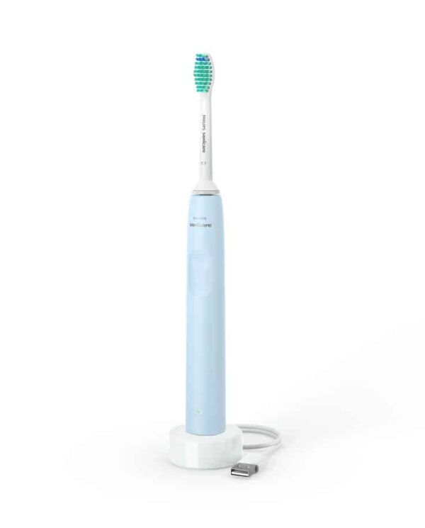 Philips Schallzahnbürste Zahnbürste Elektro Sonicare 2100 Daily-Clean Weiß Blau