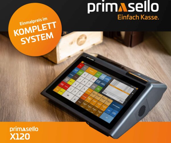 Primasello Registrierkasse Kassensystem inkl. TSE Lizenz 3 Jahre Schwarz NEU