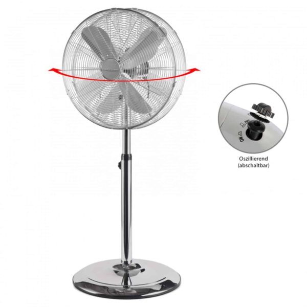 Proficare Metal Standventilator Tisch-Ventilator Retro-Design ca. Ø 40 cm NEU – Bild 3