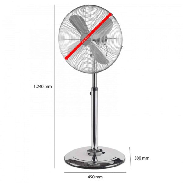 Proficare Metal Standventilator Tisch-Ventilator Retro-Design ca. Ø 40 cm NEU – Bild 6