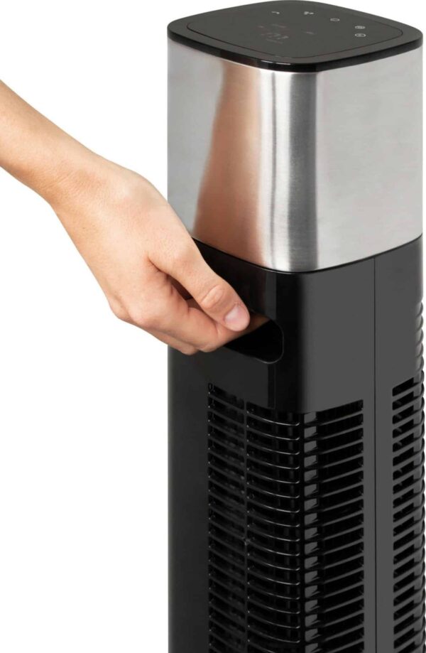 Proficare Turmventilator Standventilator aus Edelstahl mit Fernbedienung Silber – Bild 3