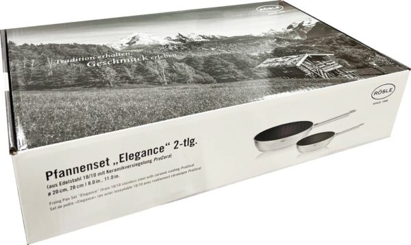 Rösle Bratpfanne Edelstahl Pfannen-Set Keramik Elegance 2-tlg. Ø 20 cm 28 cm NEU – Bild 2