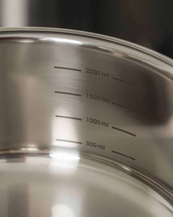 RÖSEL Edelstahl Topf-Set mit Glasdeckel Serie Elegance 4-tlg. 16 cm 20 cm 24 cm – Bild 4