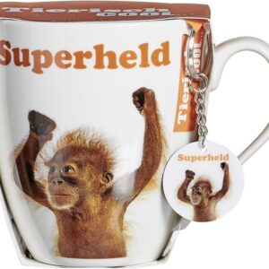 Ritzenhoff Affen-Tasse Kaffee-Becher Tee-Tasse Jumbo-Becher 600ml Weiss NEU