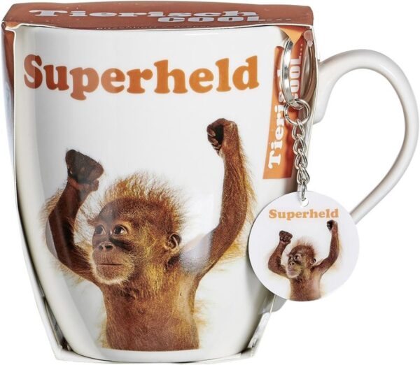Ritzenhoff Affen-Tasse Kaffee-Becher Tee-Tasse Jumbo-Becher 600ml Weiss NEU