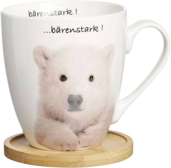 Ritzenhoff Eis-Bär-Tasse Kaffee-Becher Tee-Tasse Jumbo-Becher 600ml Weiss NEU – Bild 3