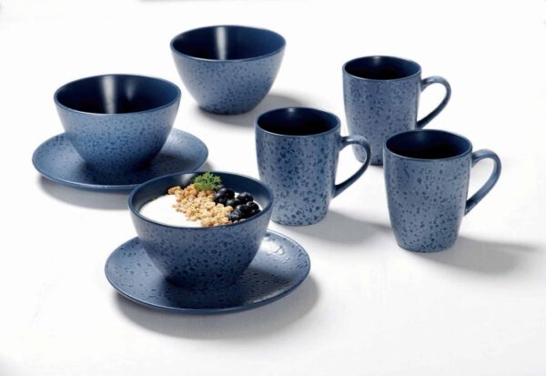 Ritzenhoff Frühstück-Set Komplett-Service Kombiservice Serie Kitwe Blau 12-tlg.