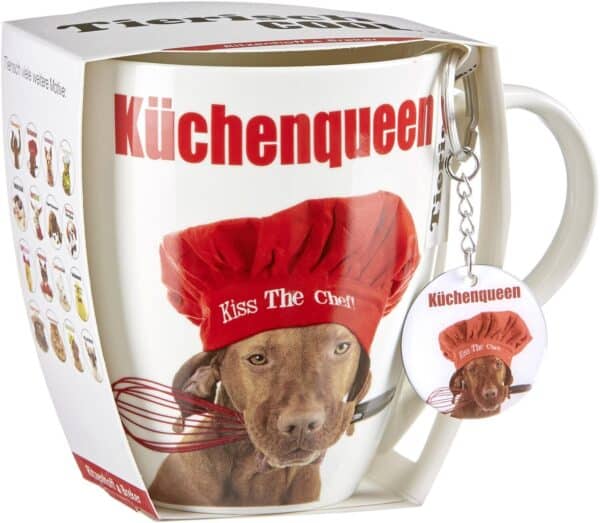 Ritzenhoff Hunde-Tasse Kaffee-Becher Tee-Tasse Jumbo-Becher 600ml Weiss NEU