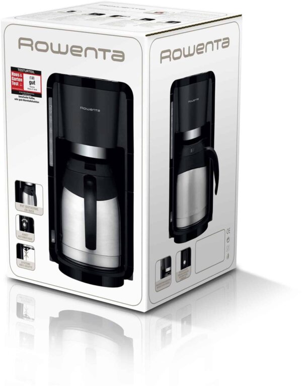 Rowenta Filter-Kaffeemaschine mit Thermoskanne 4h 12 Tassen Milano Schwarz NEU – Bild 8