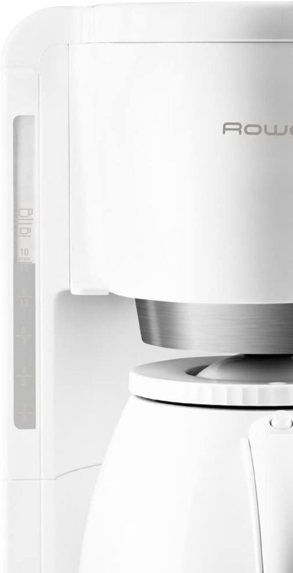 Rowenta Filter-Kaffeemaschine mit Thermoskanne 4h 12 Tassen Weiss NEU – Bild 4