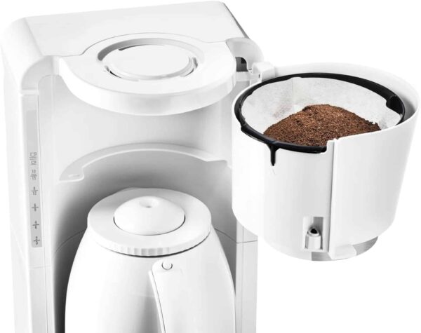 Rowenta Filter-Kaffeemaschine mit Thermoskanne 4h 12 Tassen Weiss NEU – Bild 3