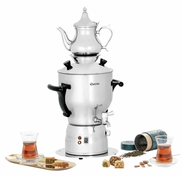 Bartscher Samowar Tee-Kocher 5 Liter Silber NEU