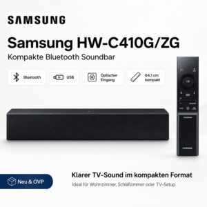 Samsung Soundbar Bluetooth USB optisch Schwarz NEU