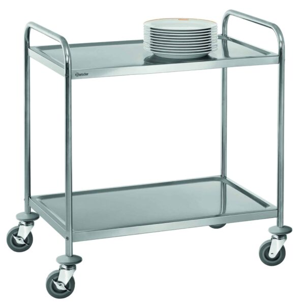 Bartscher Servierwagen Küchenwagen Küchen-Rollwagen Silber NEU
